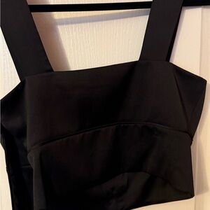 The Kooples Black Wide Strap Tank Top